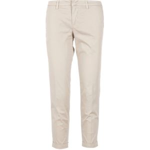 Fay, Dames, Broeken, Beige, Maat: W29 Satijn,