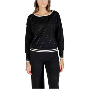 Liu Jo - TF5206 MS63L - Trui - Zwart - Ronde Hals - Lange Mouwen