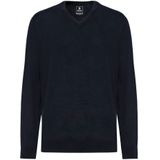 Boggi Milano - Trui - Navy - Wol - V-hals - Lange Mouw