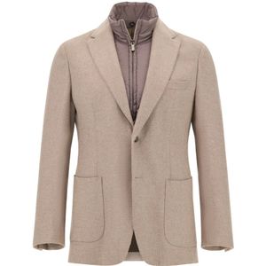 Boggi Milano, Heren, Jassen, Beige, Maat: S Wol,