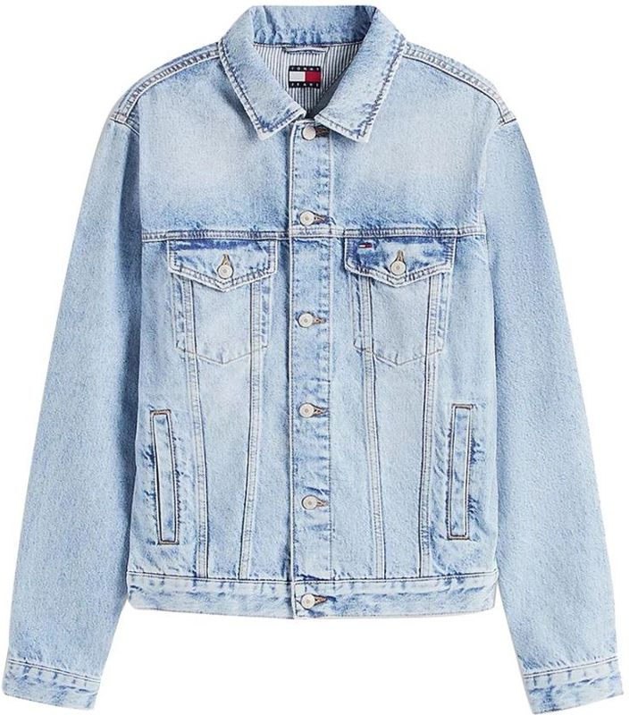 Tommy Jeans, Heren, Jassen, Blauw, Maat: XS Katoen,