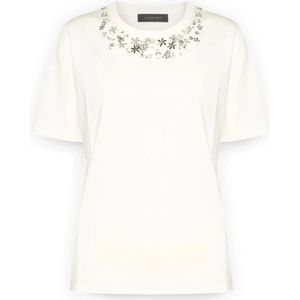 Elena Mirò, Dames, Tops, Wit, Maat: XS Katoen,