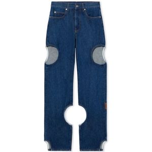 Off White, Dames, Jeans, Blauw, Maat: W26 Denim,