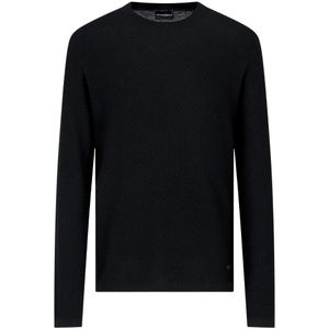 Emporio Armani, Heren, Truien, Zwart, Maat: L Wol,
