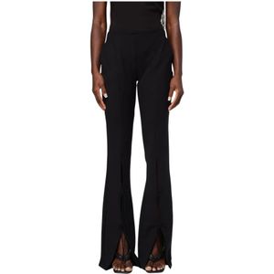 Versace Jeans Couture, Dames, Broeken, Zwart, Maat: M