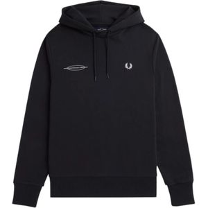 Fred Perry, Heren, Sweatshirts & Hoodies, Zwart, Maat: 2XL