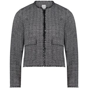 Betty & Co - Jersey Jasje - Zwart - Dames - Met Franjes