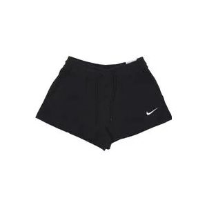 Nike Hoog getailleerde geribbelde jersey shorts , Black , Dames , Maat: M