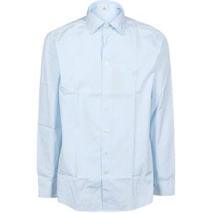Etro, Heren, Overhemden, Blauw, Maat: L Katoen,