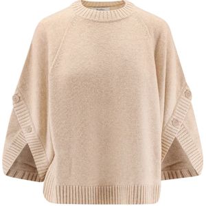 Max Mara, Dames, Truien, Beige, Maat: M Wol,