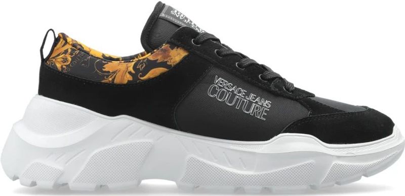 Versace Jeans Couture - Barocco Print Sneakers - Zwart - Leer