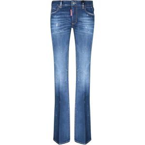 Dsquared2, Dames, Jeans, Blauw, Maat: M Katoen,