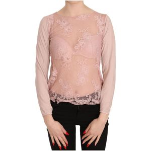 Pink Memories, Dames, Blouses & Shirts, Roze, Maat: S Katoen,