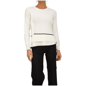 Liu Jo, Dames, Truien, Wit, Maat: S Viscose,