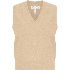 Maison Margiela, Dames, Truien, Bruin, Maat: L Wol,