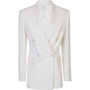 Eleventy, Dames, Jassen, Wit, Maat: 2XS Linnen,