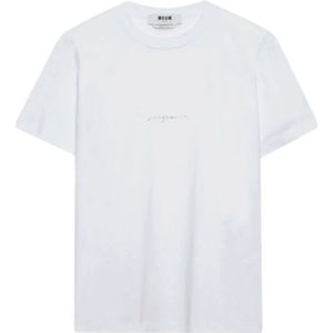 Msgm, Dames, Tops, Wit, Maat: L Katoen,