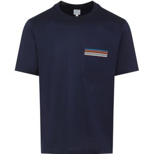 Paul Smith - T-shirt - Blauw - 100% Katoen