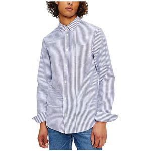 Tommy Hilfiger, Heren, Overhemden, Blauw, Maat: S Katoen,