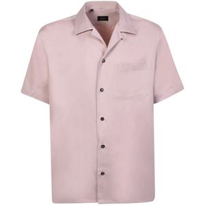 Brioni, Heren, Overhemden, Roze, Maat: L Katoen,