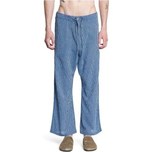 Mythinks, Heren, Broeken, Blauw, Maat: S Linnen,