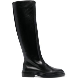 Jil Sander, Dames, Schoenen, Zwart, Maat: 36 EU Leer,