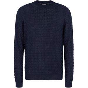 Giorgio Armani, Heren, Truien, Blauw, Maat: 2XL Kasjmier,