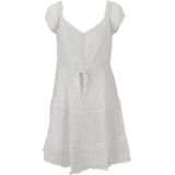 Guess - W5gk0awe340 - A-lijn Jurk - Multi - Ramie-Katoenmix, Sweetheart Halslijn, Geplooide Rok