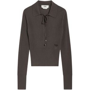 Fendi, Dames, Truien, Bruin, Maat: S