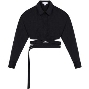 Alaïa, Dames, Blouses & Shirts, Zwart, Maat: XS