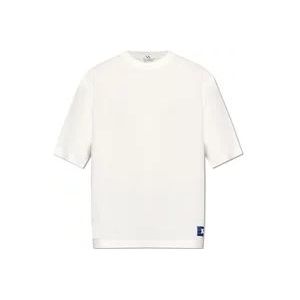 Burberry T-shirt van biologisch katoen , White , Heren , Maat: 2XL