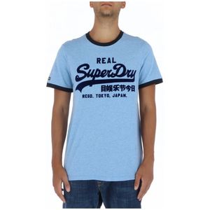 Superdry, Heren, Tops, Blauw, Maat: XL Katoen,