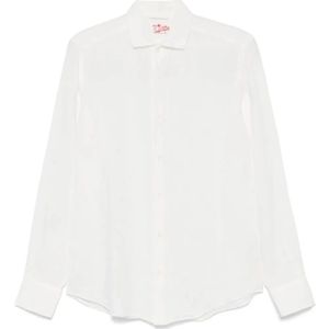 MC2 Saint Barth, Heren, Overhemden, Wit, Maat: XL Linnen,