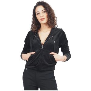 Juicy Couture, Dames, Sweatshirts & Hoodies, Zwart, Maat: S Poliester,