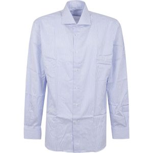 Buonamassa, Heren, Overhemden, Blauw, Maat: 6XL Katoen,