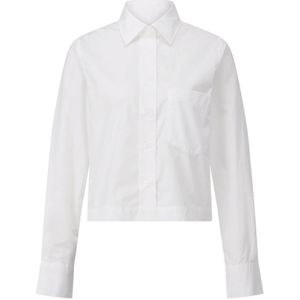Closed, Dames, Blouses & Shirts, Wit, Maat: M Katoen,