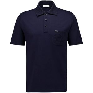 Ferragamo, Heren, Tops, Blauw, Maat: M Katoen,