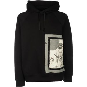 Emporio Armani, Heren, Sweatshirts & Hoodies, Zwart, Maat: L Katoen,