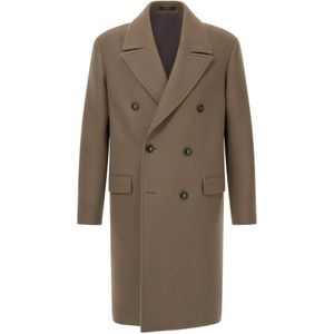 Boggi Milano, Heren, Mantels, Bruin, Maat: S Wol,