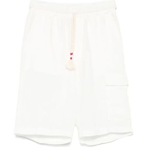 MC2 Saint Barth, Heren, Korte broeken, Wit, Maat: XL Linnen,