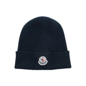 Moncler Wollen Muts , Blue , Heren , Maat: ONE Size