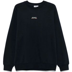 A.p.c., Heren, Sweatshirts & Hoodies, Blauw, Maat: M