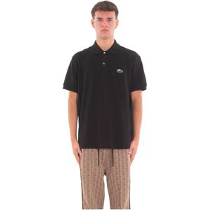 Lacoste, Heren, Tops, Zwart, Maat: XL Piqué,