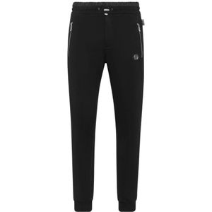 Philipp Plein, Heren, Broeken, Zwart, Maat: XL Katoen,