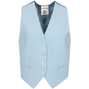 Semicouture, Dames, Jassen, Blauw, Maat: M Wol,