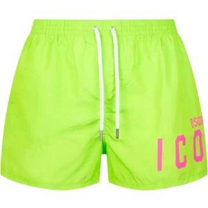 Dsquared2, Heren, Badkleding, Groen, Maat: M Polyamide,