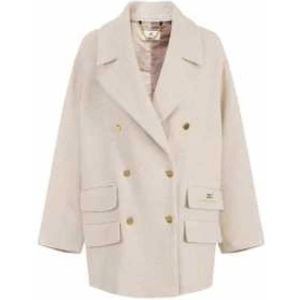 Elisabetta Franchi, Dames, Mantels, Beige, Maat: L