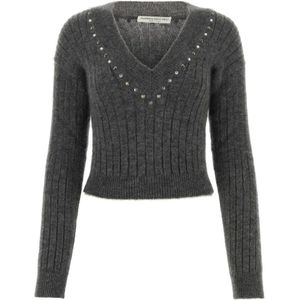 Alessandra Rich, Dames, Truien, Grijs, Maat: 2XS