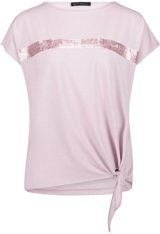 Pailletten Top - Effen - Casual - Geknoopt Detail