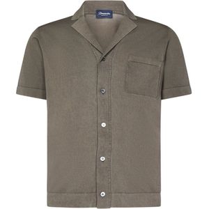 Drumohr, Heren, Overhemden, Bruin, Maat: 2XL Katoen,